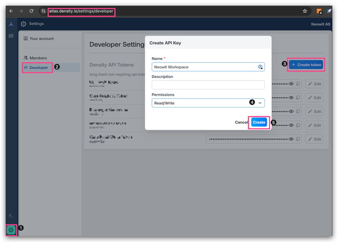 Developer settings density